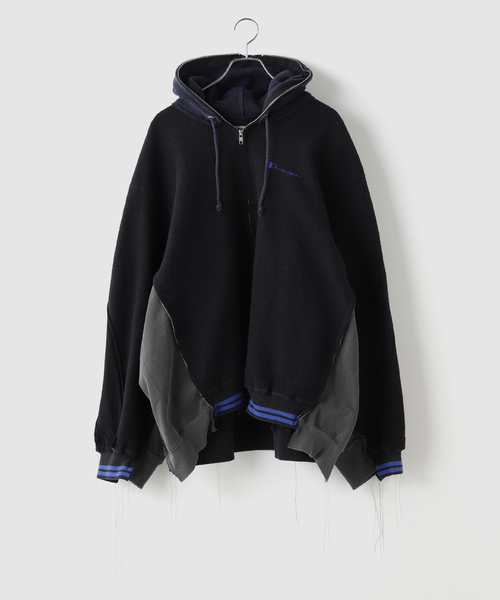 DISCOVERED(ディスカバード)の「DISCOVERED / ディスカバード Band Tee Dolman Zip Hoodie(パーカー・メンズ・ブラック・FREE)」の1枚目の写真