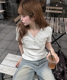 RAY CASSIN | Vネックポケット半袖Tシャツ(Tシャツ/カットソー)