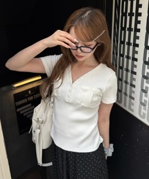 RAY CASSIN | Vネックポケット半袖Tシャツ(Tシャツ/カットソー)