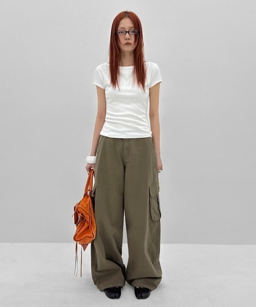 BLACKUP（ブラックアップ）の「[MADE] ルミワイドカーゴコットンパンツ（その他パンツ・レディース・ベージュ/カーキ・SMALL/MEDIUM）」の16枚目の写真