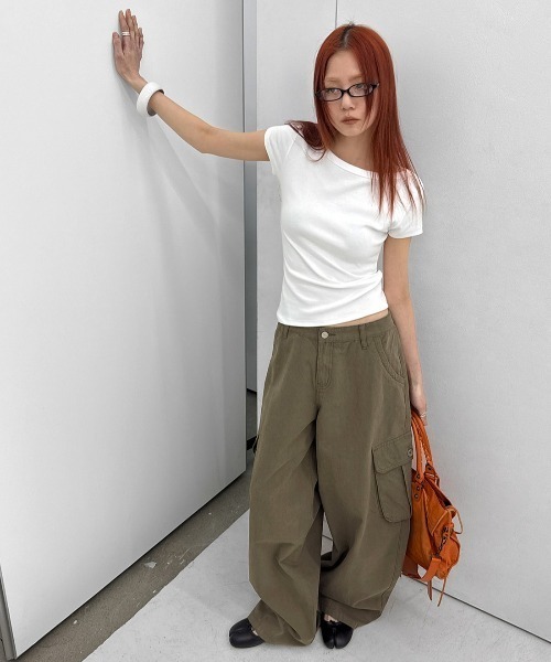 BLACKUP（ブラックアップ）の「[MADE] ルミワイドカーゴコットンパンツ（その他パンツ・レディース・ベージュ/カーキ・SMALL/MEDIUM）」の15枚目の写真