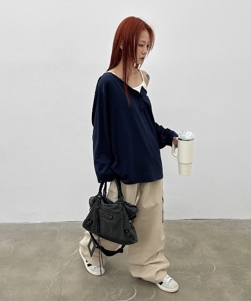 BLACKUP（ブラックアップ）の「[MADE] ルミワイドカーゴコットンパンツ（その他パンツ・レディース・ベージュ/カーキ・SMALL/MEDIUM）」の6枚目の写真