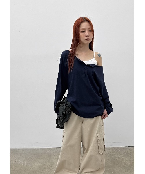 BLACKUP（ブラックアップ）の「[MADE] ルミワイドカーゴコットンパンツ（その他パンツ・レディース・ベージュ/カーキ・SMALL/MEDIUM）」の14枚目の写真