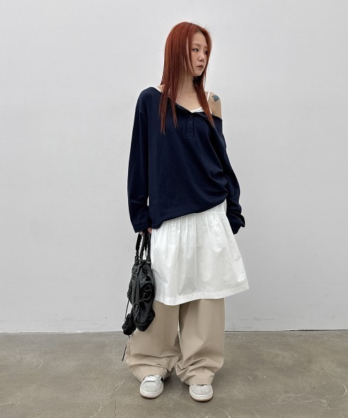 BLACKUP（ブラックアップ）の「[MADE] ルミワイドカーゴコットンパンツ（その他パンツ・レディース・ベージュ/カーキ・SMALL/MEDIUM）」の10枚目の写真