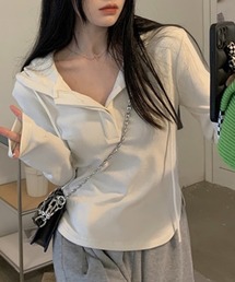 フード付きスリムフィットカットソー