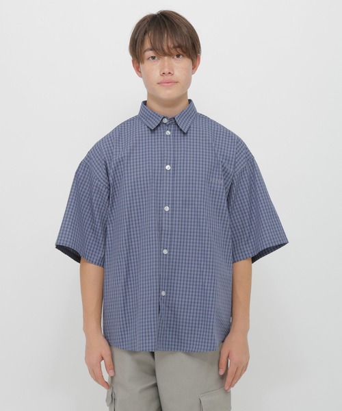 GLOBAL WORK(グローバルワーク)の「着回し柄半袖シャツ/AND YUA ANY/633819(シャツ/ブラウス・キッズ・サックスブルー/ネイビー・170cm/160cm/150cm)」の22枚目の写真