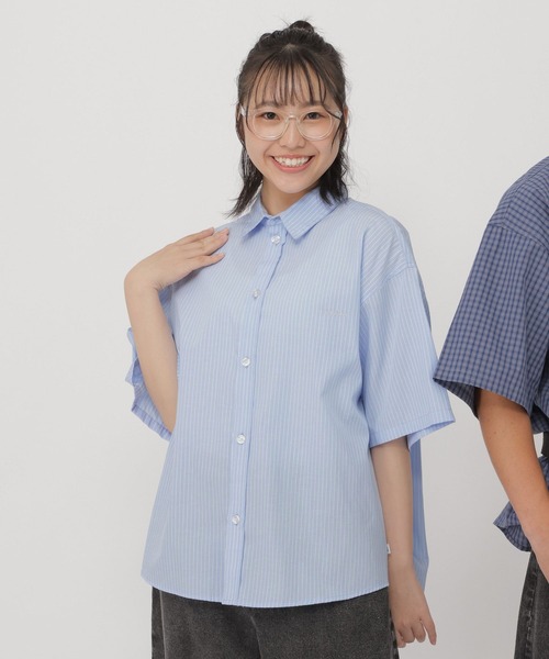 GLOBAL WORK(グローバルワーク)の「着回し柄半袖シャツ/AND YUA ANY/633819(シャツ/ブラウス・キッズ・サックスブルー/ネイビー・170cm/160cm/150cm)」の13枚目の写真