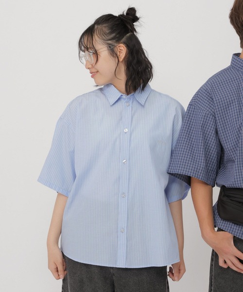 GLOBAL WORK(グローバルワーク)の「着回し柄半袖シャツ/AND YUA ANY/633819(シャツ/ブラウス・キッズ・サックスブルー/ネイビー・170cm/160cm/150cm)」の5枚目の写真