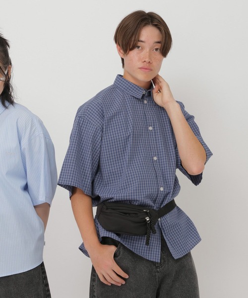 GLOBAL WORK(グローバルワーク)の「着回し柄半袖シャツ/AND YUA ANY/633819(シャツ/ブラウス・キッズ・サックスブルー/ネイビー・170cm/160cm/150cm)」の14枚目の写真