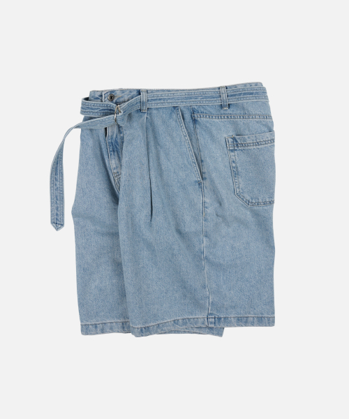 FRIZMWORKS(フリズムワークス)の「LYOCELL BELTED DENIM SHORTS _ LIGHT BLUE(その他パンツ・メンズ・その他・LARGE/MEDIUM/SMALL/X-LARGE)」の2枚目の写真