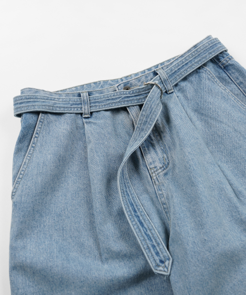FRIZMWORKS(フリズムワークス)の「LYOCELL BELTED DENIM SHORTS _ LIGHT BLUE(その他パンツ・メンズ・その他・LARGE/MEDIUM/SMALL/X-LARGE)」の4枚目の写真