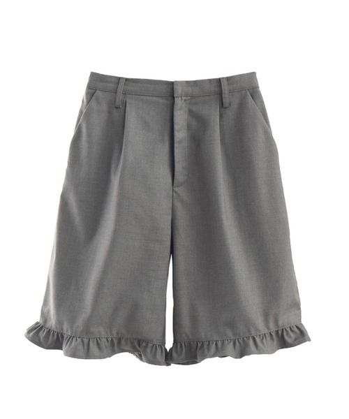 idem(イデム)の「frill tuck half pants / 裾フリルハーフパンツ(その他パンツ・レディース・グレー/ブラック・FREE)」の17枚目の写真