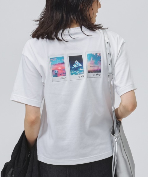 adidas(アディダス)の「【別注】アディダス adidas フォト グラフィック サマー Tシャツ 限定コラボ(Tシャツ/カットソー・レディース・ブラック/ホワイト/スモークピンク・M/L/XL/S)」の1枚目の写真