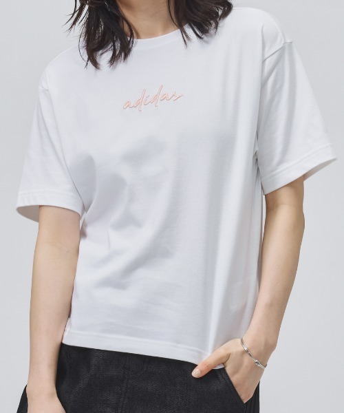 adidas(アディダス)の「【別注】アディダス adidas フォト グラフィック サマー Tシャツ 限定コラボ(Tシャツ/カットソー・レディース・ブラック/ホワイト/スモークピンク・M/L/XL/S)」の4枚目の写真
