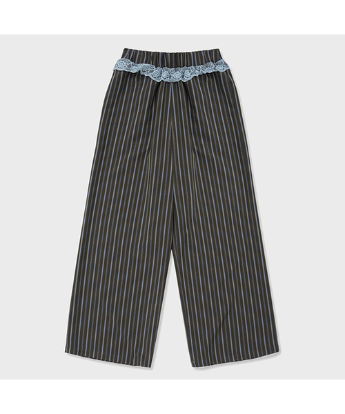Vivacious(ビバシャス)の「エリスストライプレースパンツ_2カラー(その他パンツ・レディース・ブラック/ブラウン・SMALL/MEDIUM)」の2枚目の写真