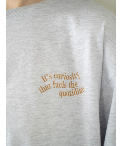 Ungrid（アングリッド）の「ワンショルロゴビッグTee（Tシャツ/カットソー・レディース・ネイビー/オフホワイト/ライトグレー・FREE）」の14枚目の写真