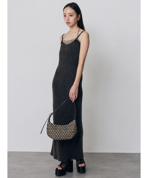 MURUA（ムルーア）の「ラフィアライクハンドルバッグ（ハンドバッグ・レディース・ブラック/ベージュ・FREE）」の4枚目の写真