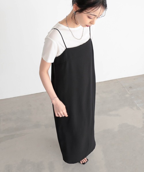 for/c(フォーシー)の「ダブルクロスキャミワンピ【サスティナブル】(ワンピース・レディース・ブラック・M/L)」の11枚目の写真