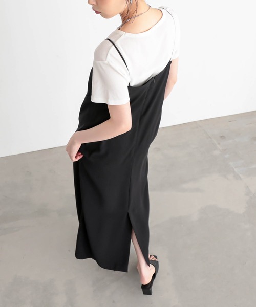 for/c(フォーシー)の「ダブルクロスキャミワンピ【サスティナブル】(ワンピース・レディース・ブラック・M/L)」の13枚目の写真