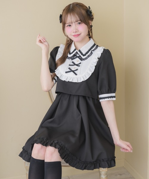 ROJITA(ロジータ)の「トリプルリボンデザインワンピース(ワンピース・レディース・ブルー/ピンク/ブラック・FREE)」の9枚目の写真