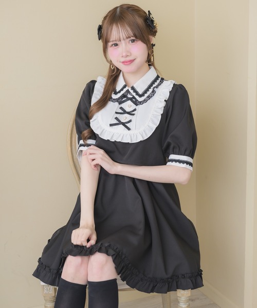 ROJITA(ロジータ)の「トリプルリボンデザインワンピース(ワンピース・レディース・ブルー/ピンク/ブラック・FREE)」の10枚目の写真
