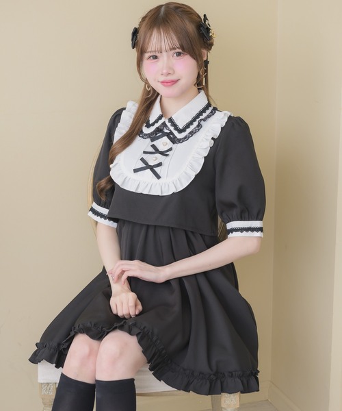 ROJITA(ロジータ)の「トリプルリボンデザインワンピース(ワンピース・レディース・ブルー/ピンク/ブラック・FREE)」の11枚目の写真