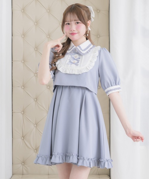ROJITA(ロジータ)の「トリプルリボンデザインワンピース(ワンピース・レディース・ブルー/ピンク/ブラック・FREE)」の12枚目の写真