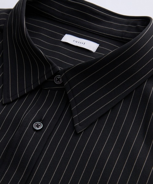 cussil(クシル)の「【cussil/クシル】〈接触冷感・イージーケア〉ネクタイセットリラックスストライプレギュラーカラー半袖シャツ(シャツ/ブラウス・メンズ・アイボリー/ブラック・L/M/S)」の19枚目の写真