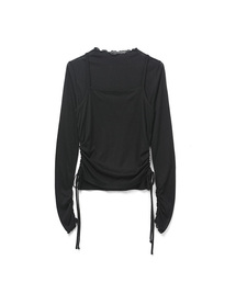 シースルーレイヤードTシャツセットアップ 2 COLOR COWTS003