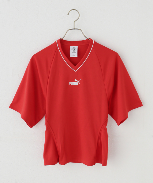 PUMA（プーマ）の「PUMA / プーマ FUTURE.ARCHIVE FOOTBALL SHIRTS（Tシャツ/カットソー・レディース・ブラック/レッド・MEDIUM）」の2枚目の写真