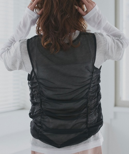 ad thie(アドティエ)の「チュールタンクトップ フェイクレイヤード ロンT(Tシャツ/カットソー・レディース・オートミール/イエロー/ライトブルー・FREE)」の15枚目の写真