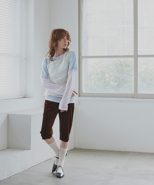 ad thie(アドティエ)の「チュールタンクトップ フェイクレイヤード ロンT(Tシャツ/カットソー・レディース・オートミール/イエロー/ライトブルー・FREE)」の20枚目の写真