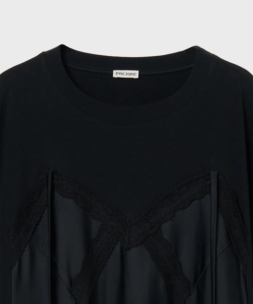 INSCRIRE(アンスクリア)の「Hybrid Lingerie T-Shirt(Tシャツ/カットソー・レディース・ブラック/ホワイト・SMALL)」の13枚目の写真