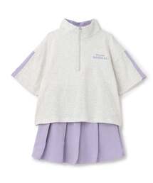 minimal（ミニマル）の「【即コーデ完成】【綿100%】ハーフジップ・スカパンセットアップ（アンサンブル）」