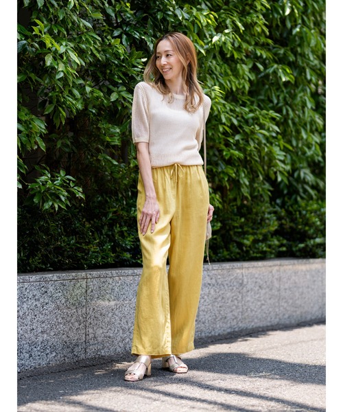 Banana Republic(バナナリパブリック)の「メッシュ クルーネック ニットTシャツ(ニット/セーター・レディース・ナチュラル/ブラック・S/XS/M/L)」の6枚目の写真