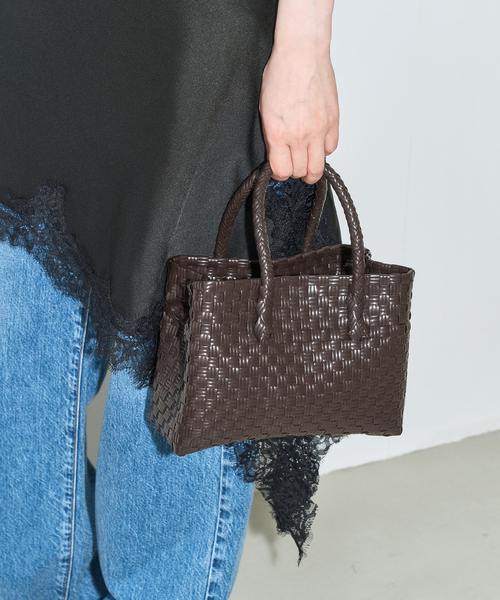 LE TALON（ルタロン）の「HANDICRAFT SAIGON/ハンディクラフト サイゴン SMALL TOTE（トートバッグ・レディース・ブラック/ブラック系その他/ブラウン・FREE）」の2枚目の写真