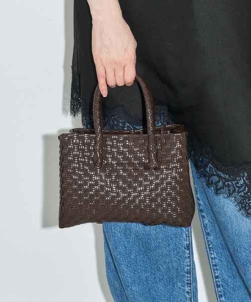 LE TALON（ルタロン）の「HANDICRAFT SAIGON/ハンディクラフト サイゴン SMALL TOTE（トートバッグ・レディース・ブラック/ブラック系その他/ブラウン・FREE）」の8枚目の写真