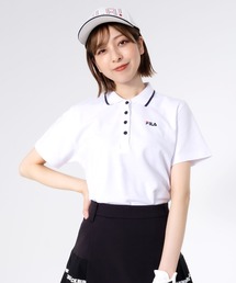 FILA フィラ ポロシャツ 半袖 襟ライン ボタンダウン 綿100%