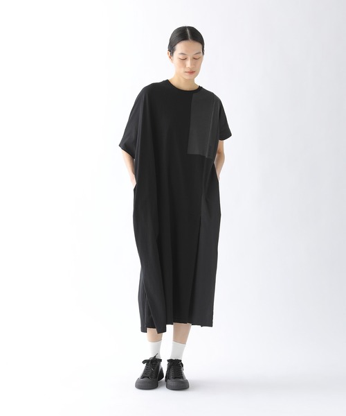 ZUCCa（ズッカ）の「スクエアロゴジャージィー（ワンピース・レディース・ネイビー/ライトグレー/ブラック・M size）」の2枚目の写真