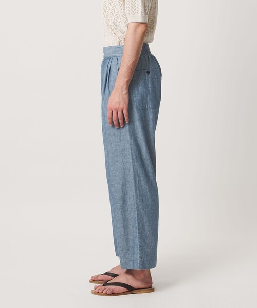 FILL THE BILL(フィルザビル)の「【別注】<FILL THE BILL>CHAMBRAY EASY PANTS/イージーパンツ(その他パンツ・メンズ・ネイビー/ブラック・1/2)」の6枚目の写真