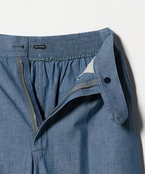 FILL THE BILL(フィルザビル)の「【別注】<FILL THE BILL>CHAMBRAY EASY PANTS/イージーパンツ(その他パンツ・メンズ・ネイビー/ブラック・1/2)」の12枚目の写真