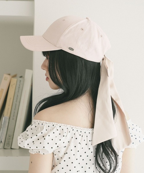 Heather(ヘザー)の「サテンリボンCAP 774648(キャップ・レディース・アイボリー/ブラック・FREE)」の3枚目の写真