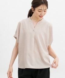 【ハニさら・接触冷感】スキッパーブラウス