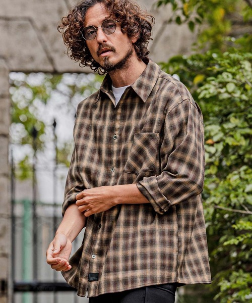 CAMBIO(カンビオ)の「ms6534-Ombre Check Long Sleeve Shirts オンブレチェックシャツ(PF-262-003)(シャツ/ブラウス・メンズ・ブラック/ブラウン・L/M)」の9枚目の写真
