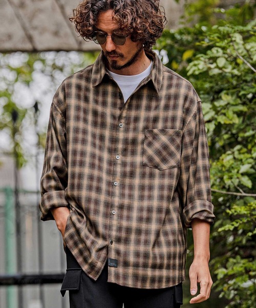 CAMBIO(カンビオ)の「ms6534-Ombre Check Long Sleeve Shirts オンブレチェックシャツ(PF-262-003)(シャツ/ブラウス・メンズ・ブラック/ブラウン・L/M)」の11枚目の写真