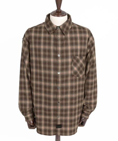 CAMBIO(カンビオ)の「ms6534-Ombre Check Long Sleeve Shirts オンブレチェックシャツ(PF-262-003)(シャツ/ブラウス・メンズ・ブラック/ブラウン・L/M)」の14枚目の写真