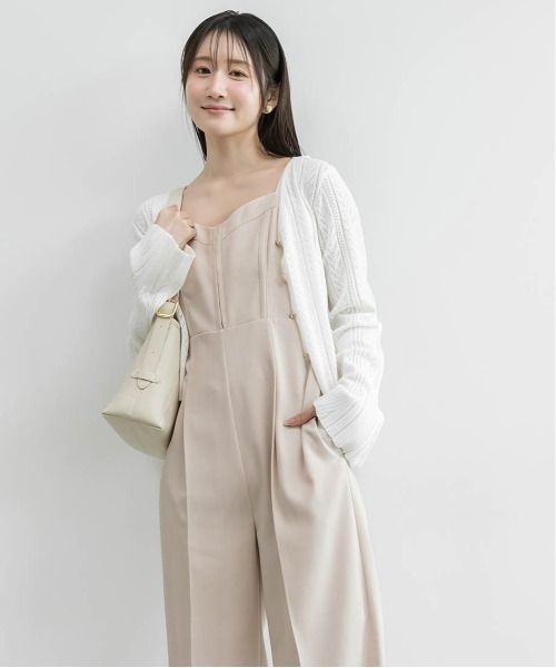 RANDA(ランダ)の「ビスチェライクロンパース(サロペット/オーバーオール・レディース・ブラウン/ピンク/グレー・1/0)」の6枚目の写真