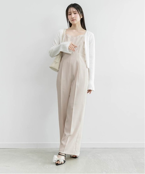 RANDA(ランダ)の「ビスチェライクロンパース(サロペット/オーバーオール・レディース・ブラウン/ピンク/グレー・1/0)」の9枚目の写真