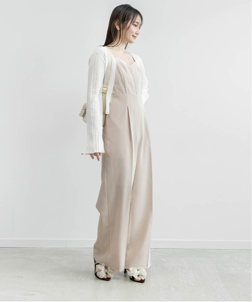 RANDA(ランダ)の「ビスチェライクロンパース(サロペット/オーバーオール・レディース・ブラウン/ピンク/グレー・1/0)」の11枚目の写真