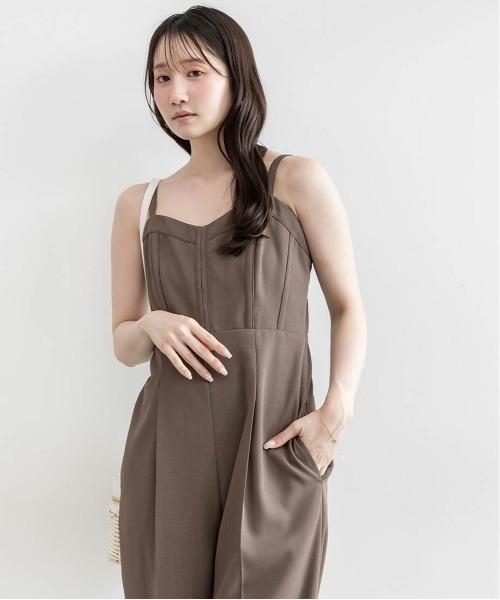 RANDA(ランダ)の「ビスチェライクロンパース(サロペット/オーバーオール・レディース・ブラウン/ピンク/グレー・1/0)」の12枚目の写真